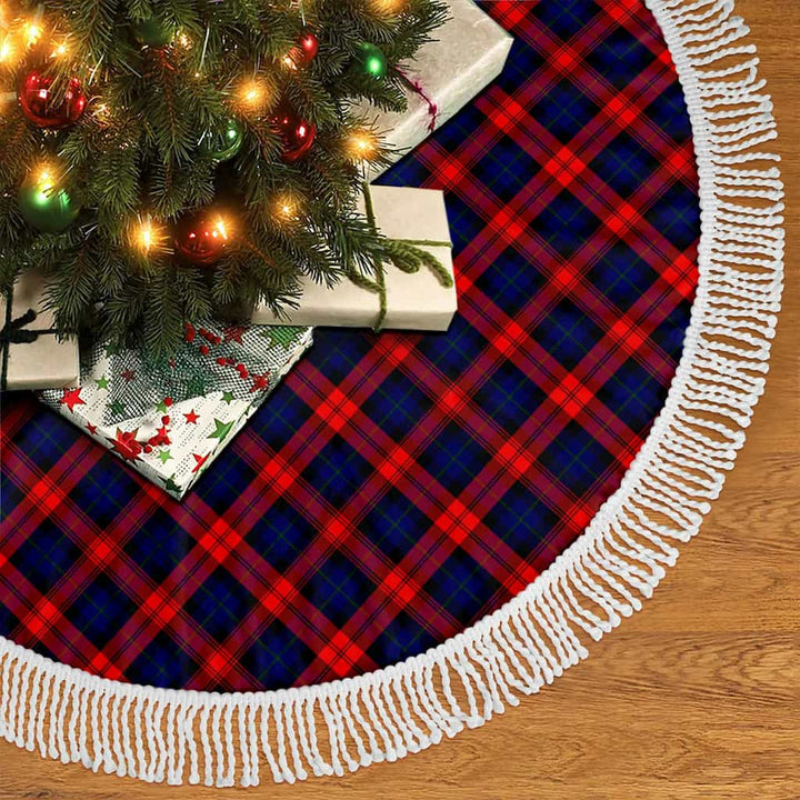 Scottish MacLachlan Modern Clan Tartan Christmas Tree Skirt Tassels 2 Tartan Plaid