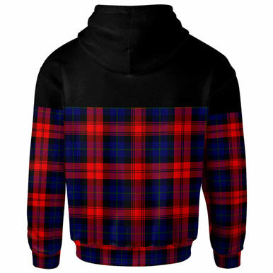 Scottish MacLachlan Modern Clan Tartan Hoodie - Horizontal Style Back Side Tartan Plaid