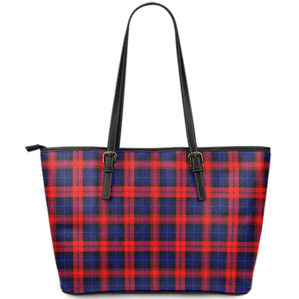 Scottish MacLachlan Modern Clan Tartan Leather Tote Tartan Plaid