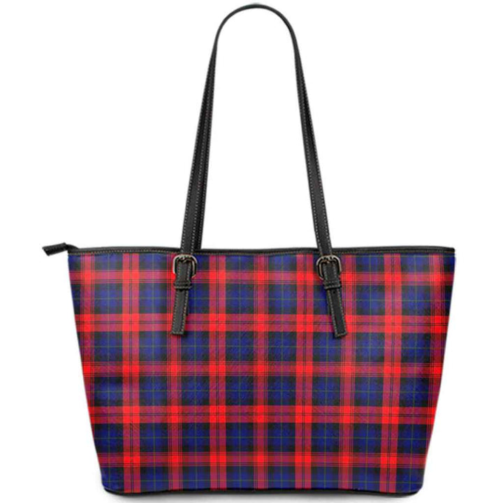 Scottish MacLachlan Modern Clan Tartan Leather Tote Tartan Plaid