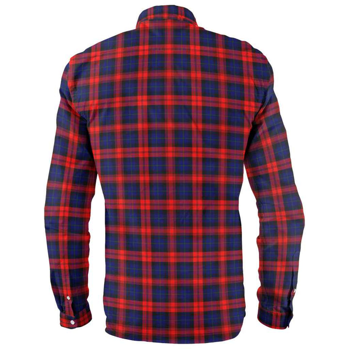 Scottish MacLachlan Modern Clan Tartan Long Sleeve Shirt Back Side Tartan Plaid