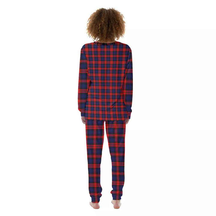 Scottish MacLachlan Modern Clan Tartan Pajama Set Women Back Side Tartan Plaid