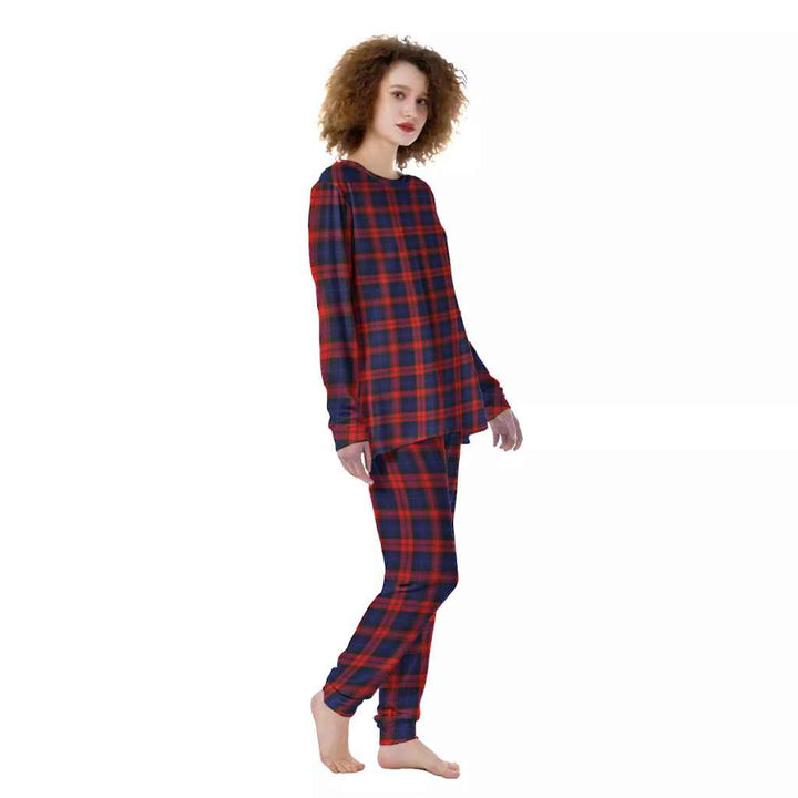 Scottish MacLachlan Modern Clan Tartan Pajama Set Women Front Side Tartan Plaid
