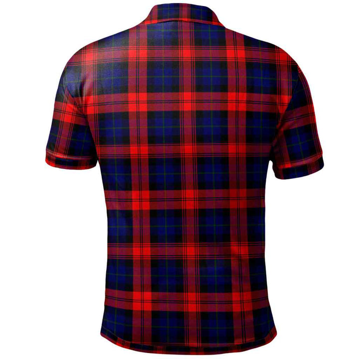 Scottish MacLachlan Modern Clan Tartan Polo Shirt Back Side Tartan Plaid