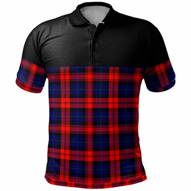 Scottish MacLachlan Modern Clan Tartan Polo Shirt - Horizontal Style Front Side Tartan Plaid