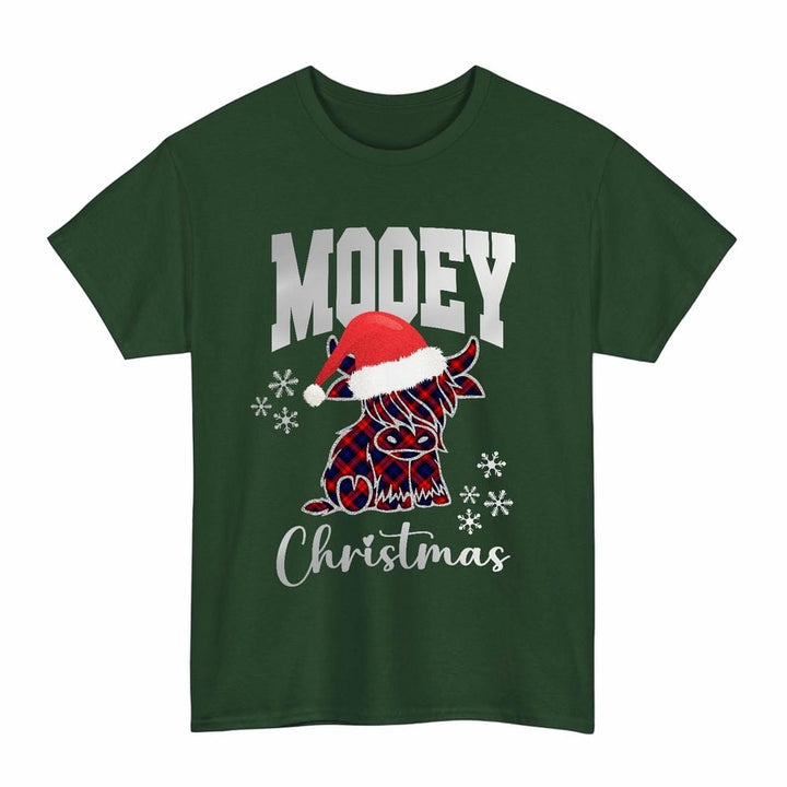 Scottish MacLachlan Modern Clan Tartan T-Shirt - Mooey Christmas Tartan Plaid Forest Green Color