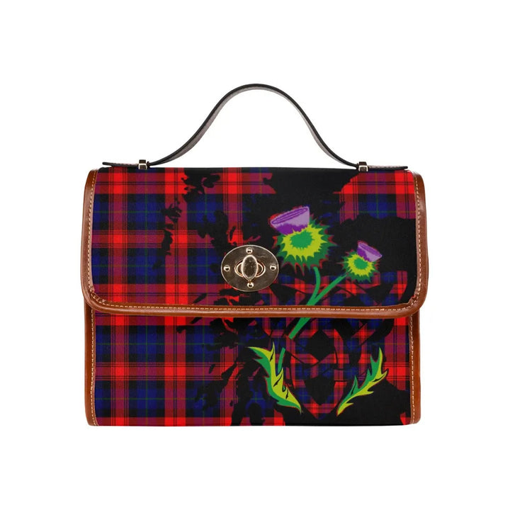 Scottish MacLachlan Modern Clan Tartan Waterproof Canvas Bag With Thistle Tartan Plaid 1