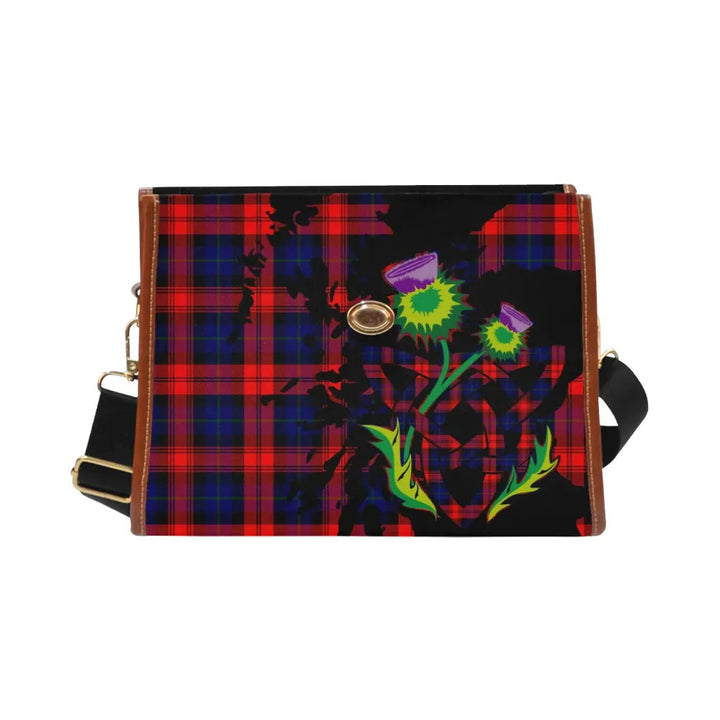 Scottish MacLachlan Modern Clan Tartan Waterproof Canvas Bag With Thistle Tartan Plaid 2