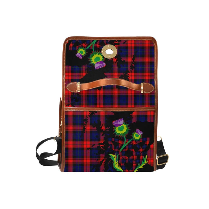 Scottish MacLachlan Modern Clan Tartan Waterproof Canvas Bag With Thistle Tartan Plaid 6