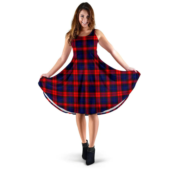 Scottish MacLachlan Modern Clan Tartan Women Midi Dress