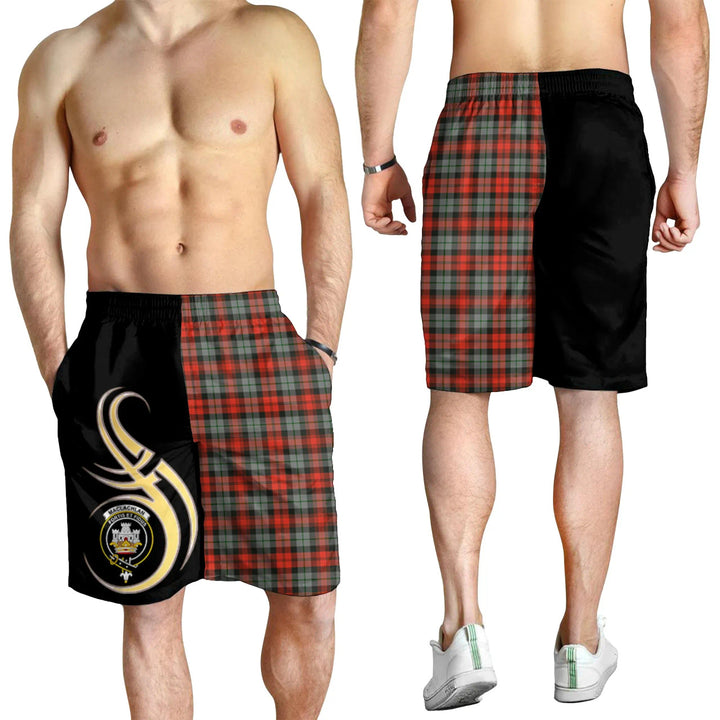 Scottish MacLachlan Weathered Clan Crest Tartan Believe in Me Men's Shorts