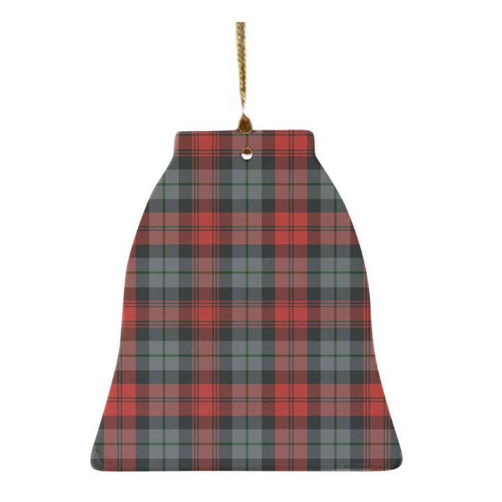 Scottish MacLachlan Weathered Clan Tartan Ceramic Ornament Bell Shape Tartan Plaid
