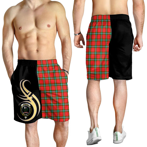 Scottish MacLaine of Loch Buie Clan Crest Tartan Believe in Me Men's Shorts