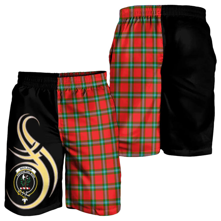 Scottish MacLaine of Loch Buie Clan Crest Tartan Believe in Me Men's Shorts