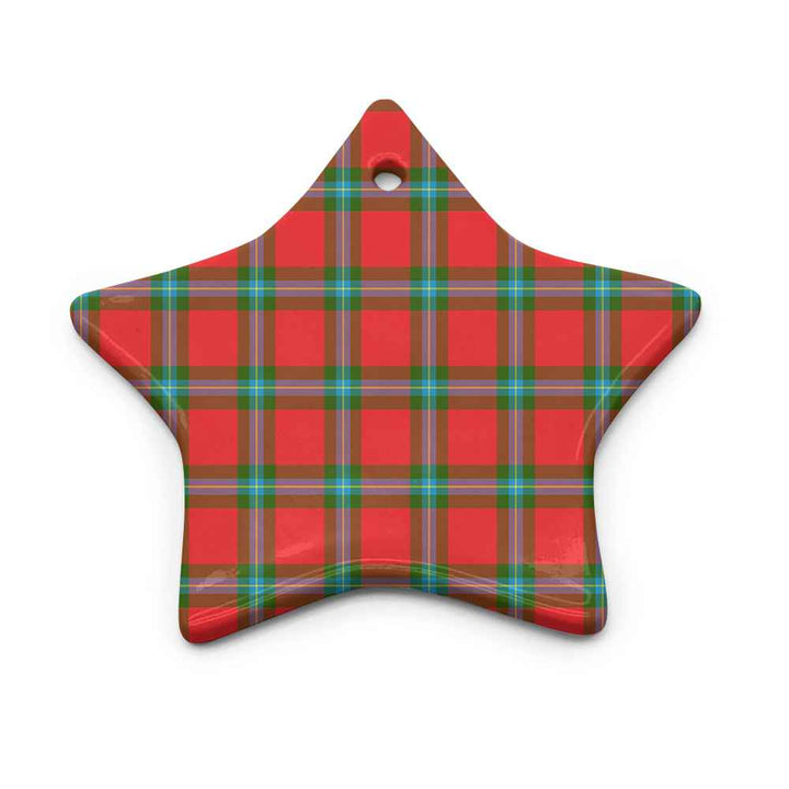 Scottish MacLaine of Loch Buie Clan Tartan Ceramic Ornament Star Shape Tartan Plaid