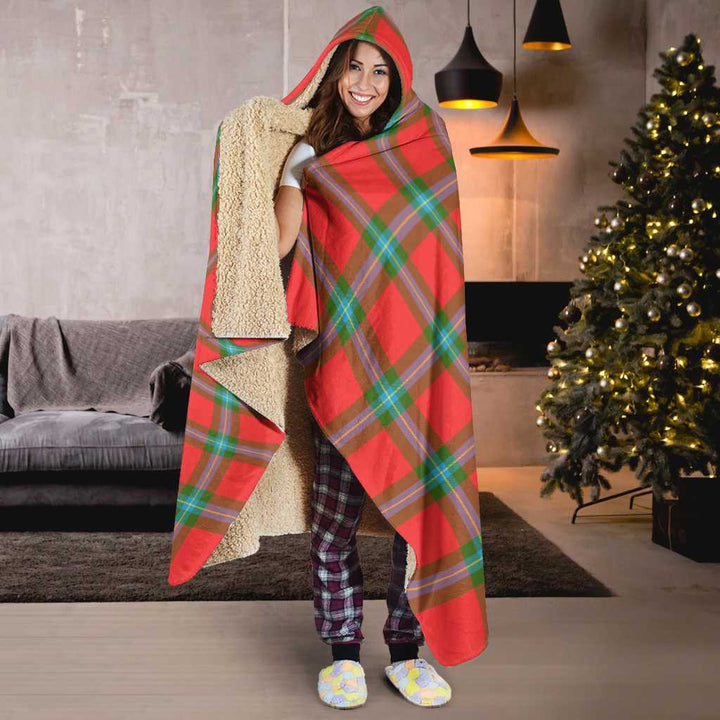 Scottish MacLaine of Loch Buie Clan Tartan Hooded Blanket Tartan Plaid 6