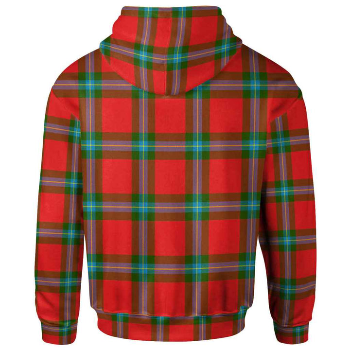 Scottish MacLaine of Loch Buie Clan Tartan Hoodie Back Side Tartan Plaid