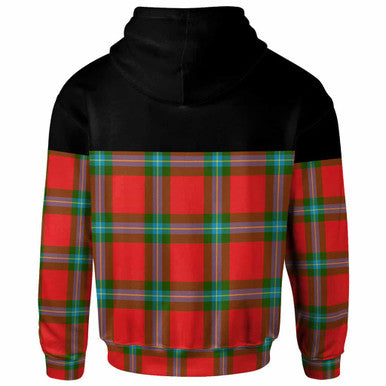Scottish MacLaine of Loch Buie Clan Tartan Hoodie - Horizontal Style Back Side Tartan Plaid