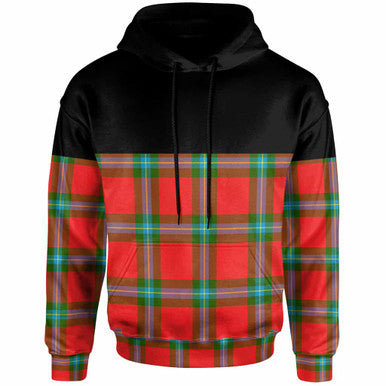 Scottish MacLaine of Loch Buie Clan Tartan Hoodie - Horizontal Style Front Side Tartan Plaid
