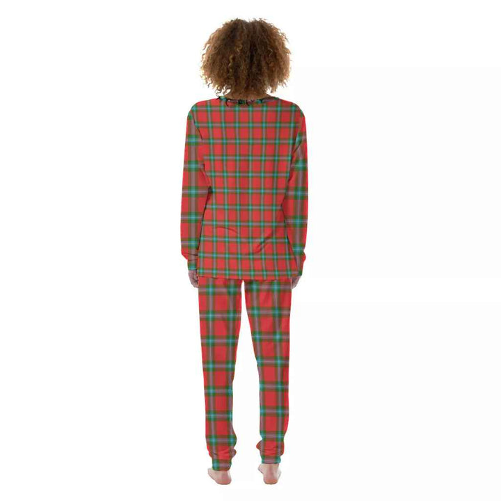 Scottish MacLaine of Loch Buie Clan Tartan Pajama Set Women Back Side Tartan Plaid