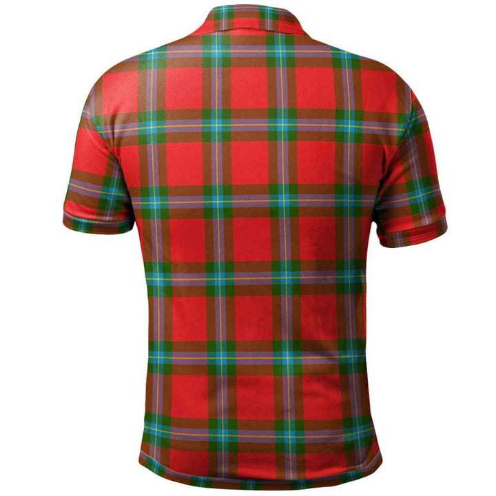 Scottish MacLaine of Loch Buie Clan Tartan Polo Shirt Back Side Tartan Plaid