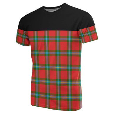 Scottish MacLaine of Loch Buie Clan Tartan T-Shirt Horizontal Style Front Side Tartan Plaid