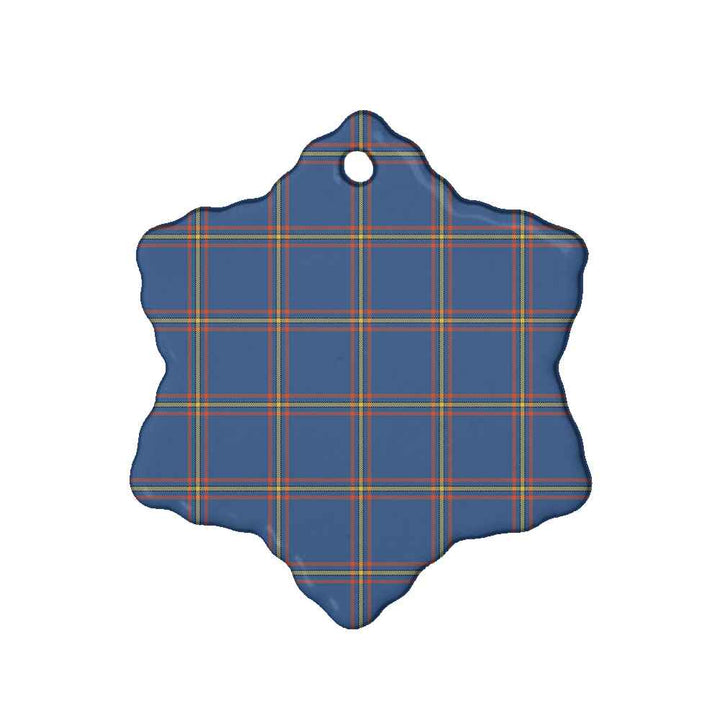Scottish MacLaine of Loch Buie Hunting Ancient Clan Tartan Ceramic Ornament Snow Flake Shape Tartan Plaid