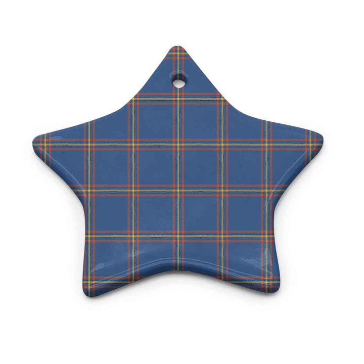 Scottish MacLaine of Loch Buie Hunting Ancient Clan Tartan Ceramic Ornament Star Shape Tartan Plaid