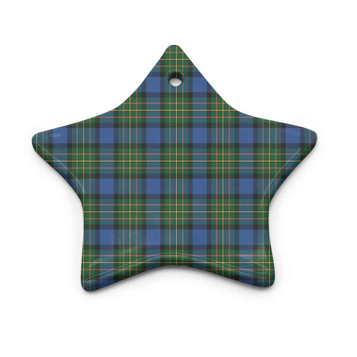 Scottish MacLaren Ancient Clan Tartan Ceramic Ornament Star Shape Tartan Plaid