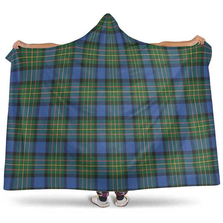 Scottish MacLaren Ancient Clan Tartan Hooded Blanket Tartan Plaid 1
