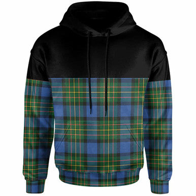 Scottish MacLaren Ancient Clan Tartan Hoodie - Horizontal Style Front Side Tartan Plaid