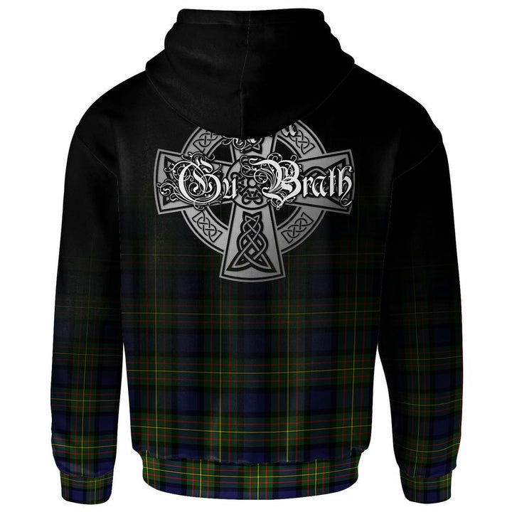Scottish MacLaren Clan Crest Tartan Hoodie - Alba Gu Brath Family Crest Celtic Inspired Back Side Tartan Plaid