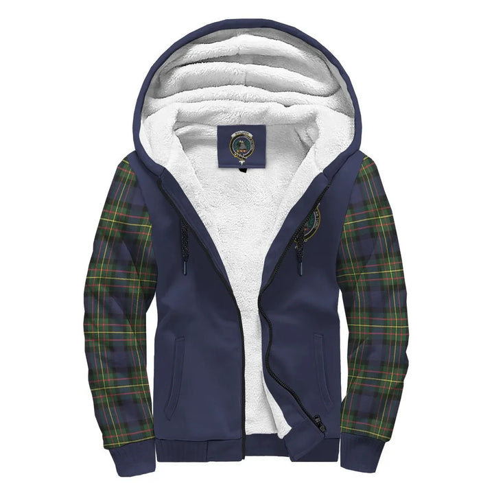 Scottish MacLaren Clan Crest Tartan Plaid Sleeve Sherpa Hoodie