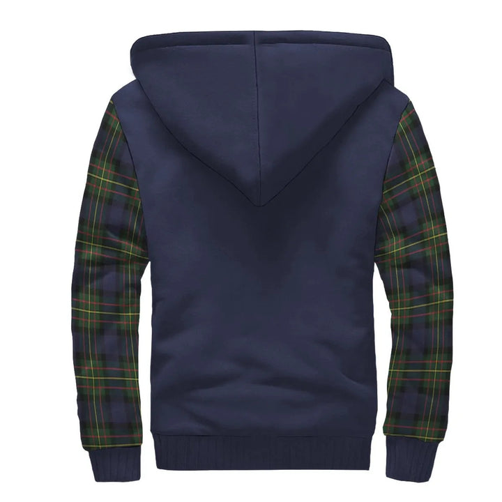 Scottish MacLaren Clan Crest Tartan Plaid Sleeve Sherpa Hoodie