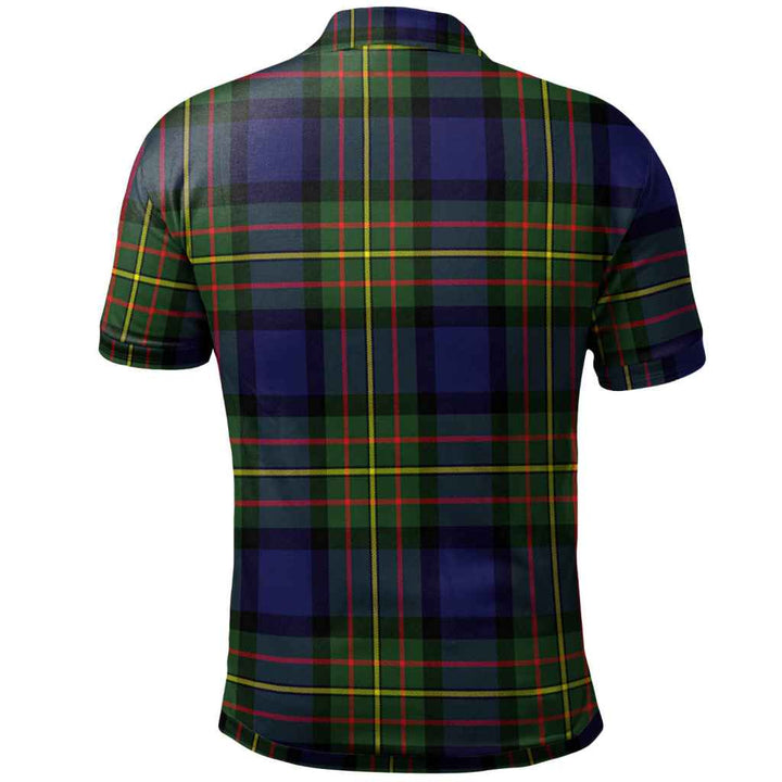 Scottish MacLaren Clan Crest Tartan Polo Shirt Back Side Tartan Plaid