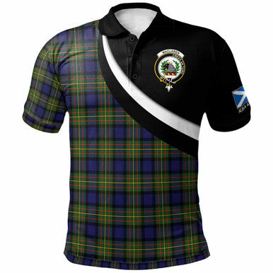 Scottish MacLaren Clan Crest Tartan Polo Shirt - Scotland Forever Style Front Side Tartan Plaid