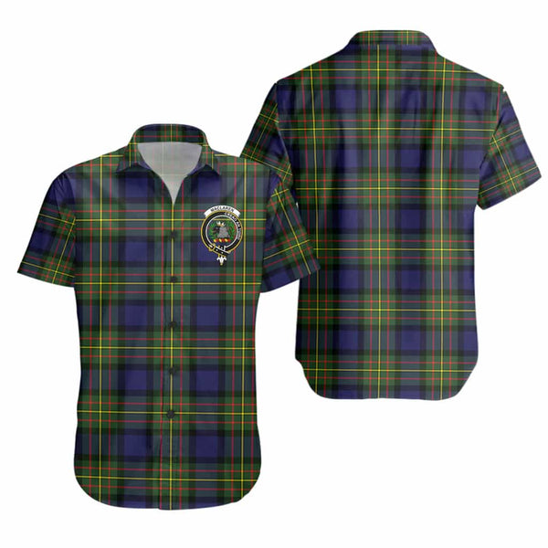Scottish MacLaren Clan Crest Tartan Short Sleeve Shirt Tartan Plaid