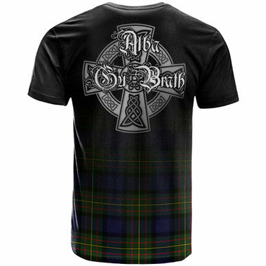 Scottish MacLaren Clan Crest Tartan T-Shirt - Alba Gu Brath Family Crest Celtic Inspired Back Side Tartan Plaid