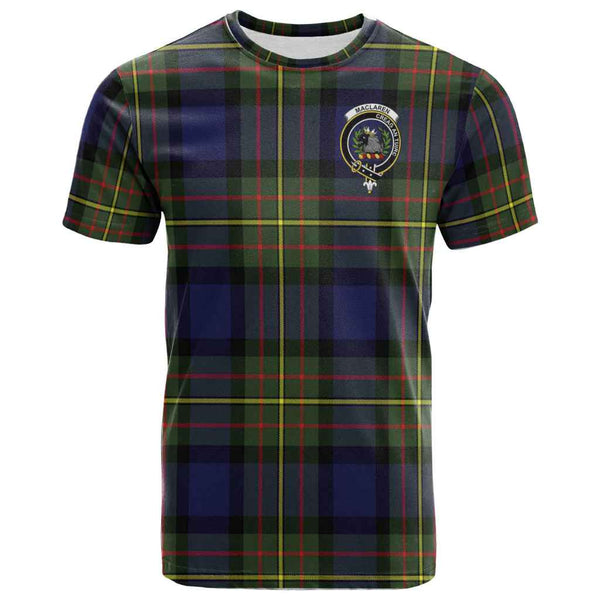 Scottish MacLaren Clan Crest Tartan T-Shirt Front Side Tartan Plaid
