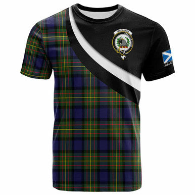 Scottish MacLaren Clan Crest Tartan T-Shirt - Scotland Forever Style Front Side Tartan Plaid