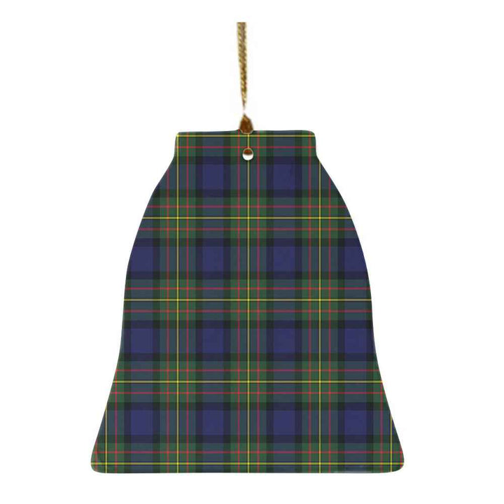 Scottish MacLaren Modern Clan Tartan Ceramic Ornament Bell Shape Tartan Plaid