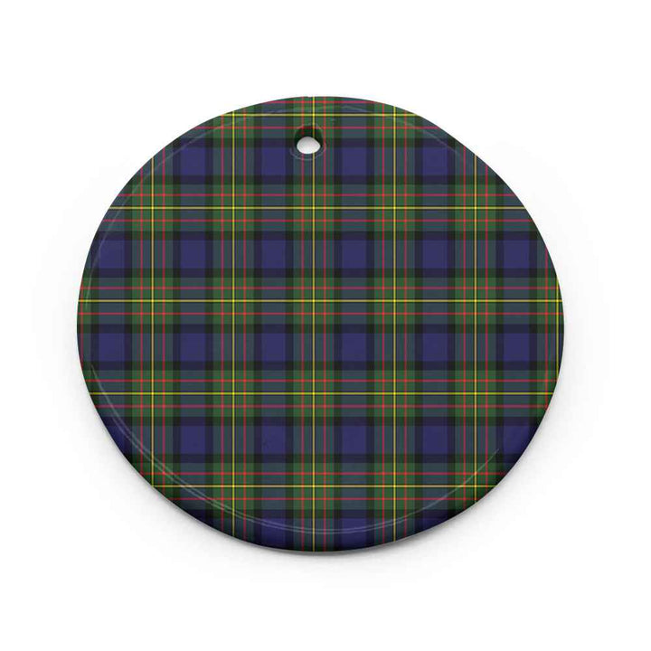 Scottish MacLaren Modern Clan Tartan Ceramic Ornament Circle Shape Tartan Plaid