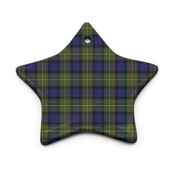 Scottish MacLaren Modern Clan Tartan Ceramic Ornament Star Shape Tartan Plaid