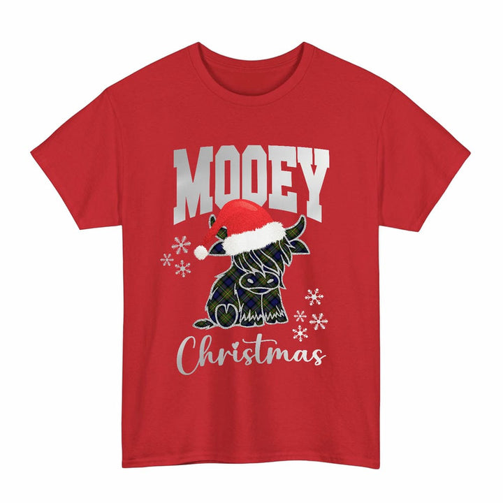 Scottish MacLaren Modern Clan Tartan T-Shirt - Mooey Christmas Tartan Plaid Red Color