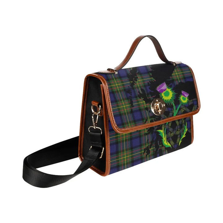 Scottish MacLaren Modern Clan Tartan Waterproof Canvas Bag With Thistle Tartan Plaid 3