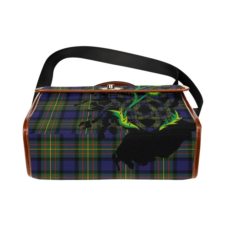 Scottish MacLaren Modern Clan Tartan Waterproof Canvas Bag With Thistle Tartan Plaid 5