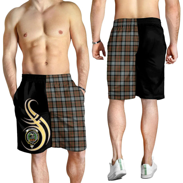 Scottish MacLaren Weathered Clan Crest Tartan Believe in Me Men's Shorts