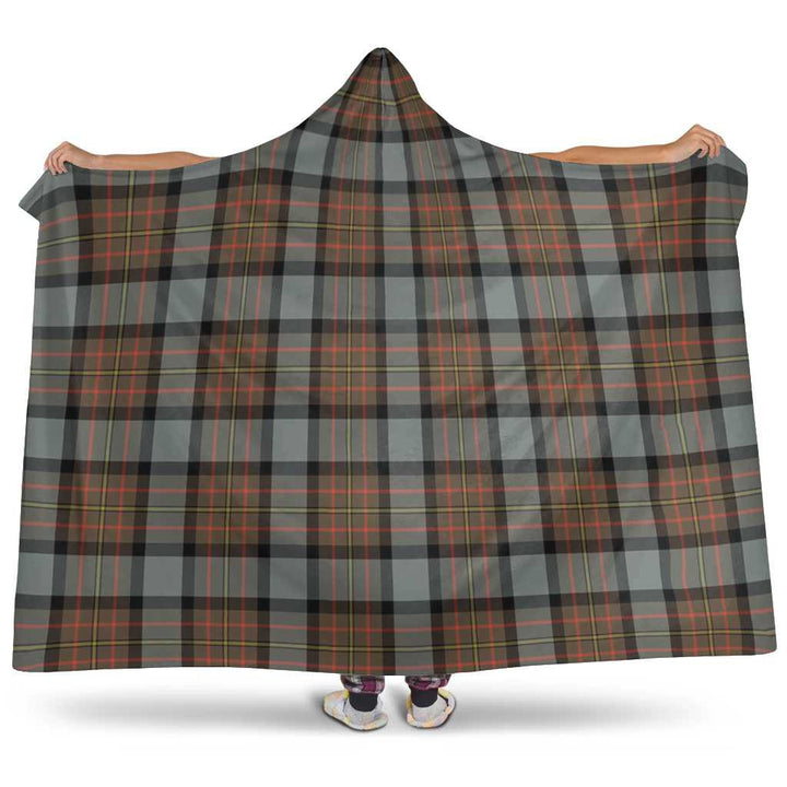 Scottish MacLaren Weathered Clan Tartan Hooded Blanket Tartan Plaid 1