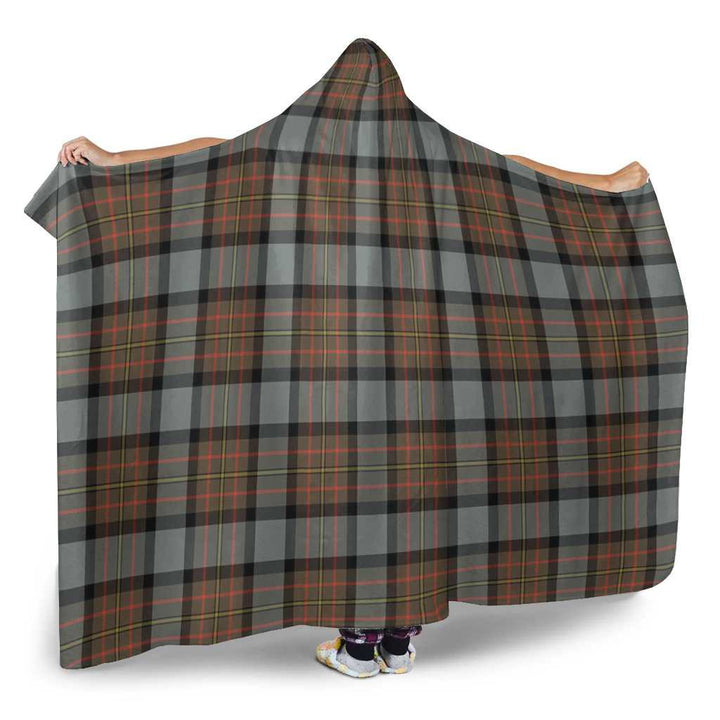 Scottish MacLaren Weathered Clan Tartan Hooded Blanket Tartan Plaid 2