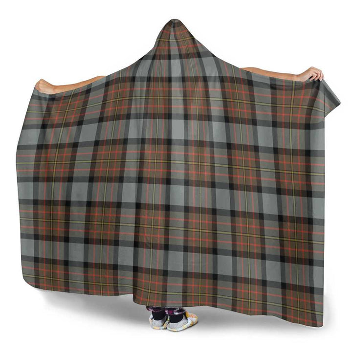 Scottish MacLaren Weathered Clan Tartan Hooded Blanket Tartan Plaid 3